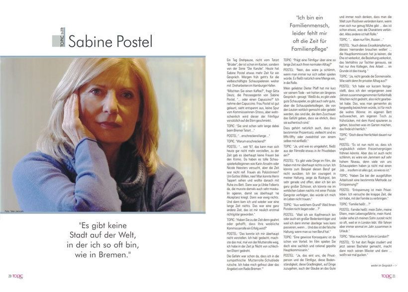 Sabine Postel alias Tatort-Hauptkommissarin Inga Lührsen  |  Foto: Take Janssen